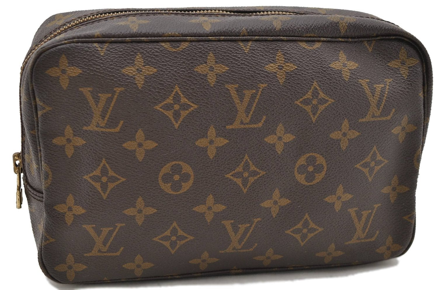 Auth Louis Vuitton Monogram Trousse Toilette 23 Clutch Hand Bag M47524 LV 0828D