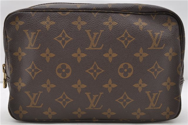 Auth Louis Vuitton Monogram Trousse Toilette 23 Clutch Hand Bag M47524 LV 0828D