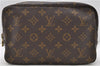 Auth Louis Vuitton Monogram Trousse Toilette 23 Clutch Hand Bag M47524 LV 0828D