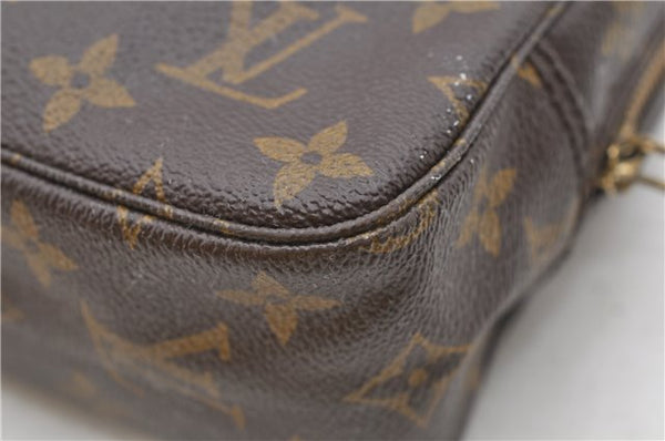 Auth Louis Vuitton Monogram Trousse Toilette 23 Clutch Hand Bag M47524 LV 0828D