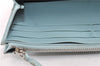 Authentic BALENCIAGA Classic Money Long Wallet Leather 163471 Light Blue 0828G