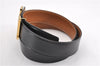 Authentic HERMES Large Constance Leather Belt Size 90cm 35.4" Black Brown 0829G