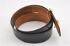 Authentic HERMES Large Constance Leather Belt Size 90cm 35.4" Black Brown 0829G