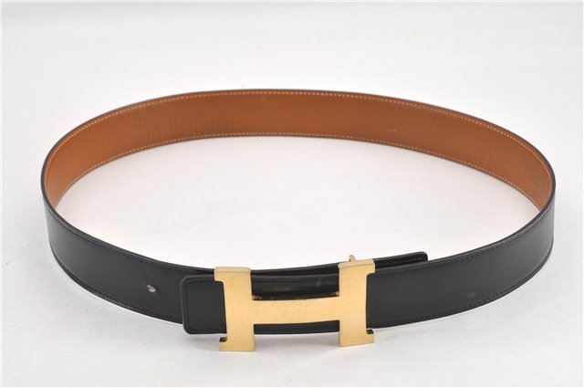 Authentic HERMES Large Constance Leather Belt Size 90cm 35.4