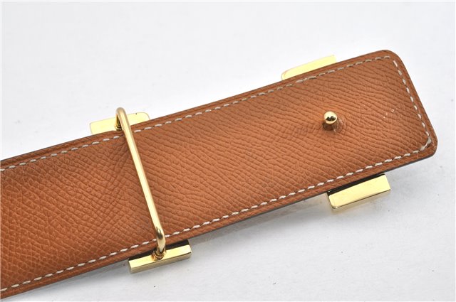 Authentic HERMES Large Constance Leather Belt Size 90cm 35.4