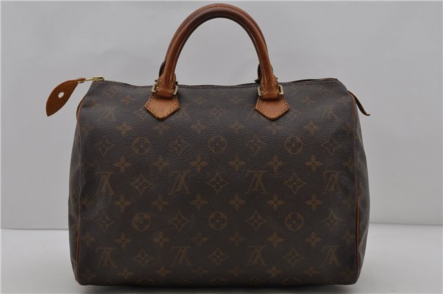 Authentic Louis Vuitton Monogram Speedy 30 Hand Bag M41526 LV 0831D