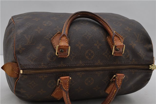 Authentic Louis Vuitton Monogram Speedy 30 Hand Bag M41526 LV 0831D