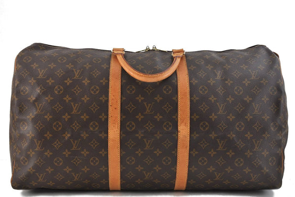 Authentic Louis Vuitton Monogram Keepall 60 Boston Bag M41422 LV 0832D