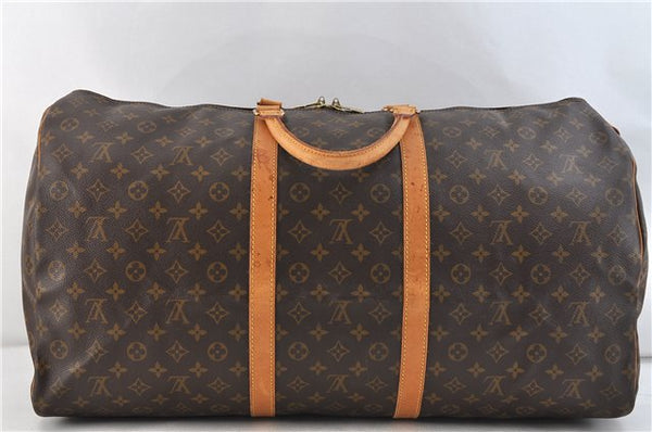 Authentic Louis Vuitton Monogram Keepall 60 Boston Bag M41422 LV 0832D