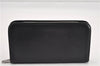 Authentic SAINT LAURENT Round Zip Long Wallet Purse Leather 328558 Black 0832G