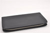 Authentic SAINT LAURENT Round Zip Long Wallet Purse Leather 328558 Black 0832G