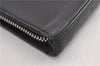 Authentic SAINT LAURENT Round Zip Long Wallet Purse Leather 328558 Black 0832G