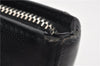 Authentic SAINT LAURENT Round Zip Long Wallet Purse Leather 328558 Black 0832G