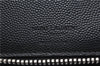 Authentic SAINT LAURENT Round Zip Long Wallet Purse Leather 328558 Black 0832G