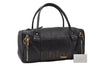 Authentic Chloe Eclipse Vintage Hand Boston Bag Leather Black 0833G