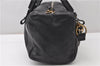 Authentic Chloe Eclipse Vintage Hand Boston Bag Leather Black 0833G