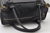 Authentic Chloe Eclipse Vintage Hand Boston Bag Leather Black 0833G