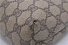 Authentic GUCCI Vintage Clutch Hand Bag Purse GG PVC Leather Brown 0834G
