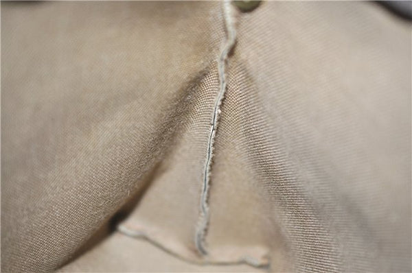 Authentic GUCCI Vintage Clutch Hand Bag Purse GG PVC Leather Brown 0834G