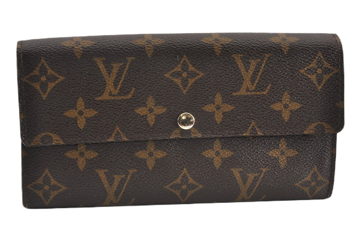 Authentic Louis Vuitton Monogram Portefeuille Sarah Purse Wallet M61734 LV 0835G