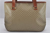 Authentic CELINE Macadam Blason Shoulder Tote Bag PVC Leather Beige 0837F