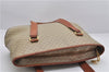 Authentic CELINE Macadam Blason Shoulder Tote Bag PVC Leather Beige 0837F