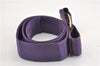 Authentic Salvatore Ferragamo Vara Nylon Leather Belt 28-32.7" Purple 0837G