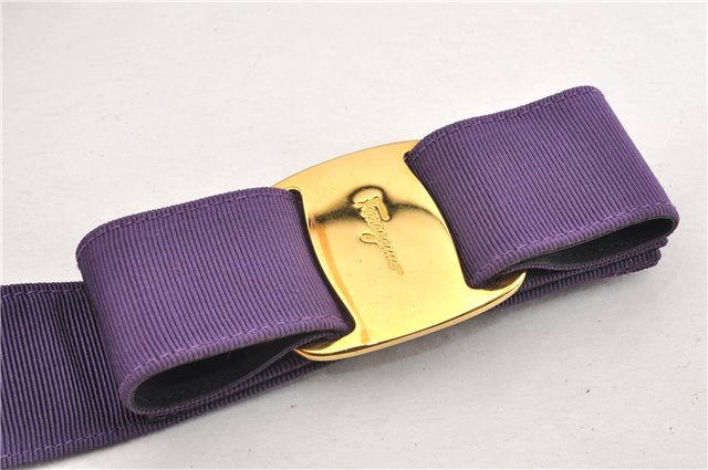 Authentic Salvatore Ferragamo Vara Nylon Leather Belt 28-32.7