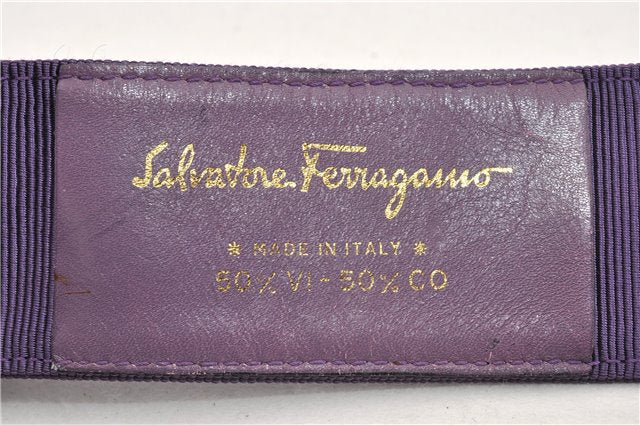 Authentic Salvatore Ferragamo Vara Nylon Leather Belt 28-32.7