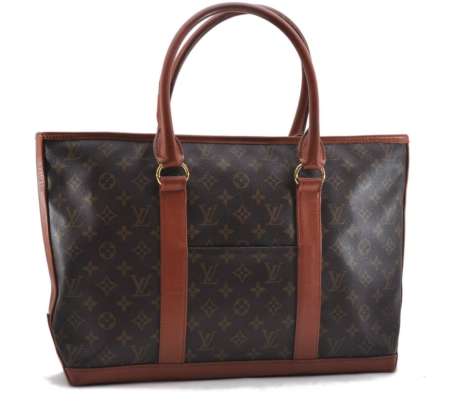 Auth Louis Vuitton Monogram Sac Weekend PM Vintage Tote Hand Bag M42425 LV 0838D