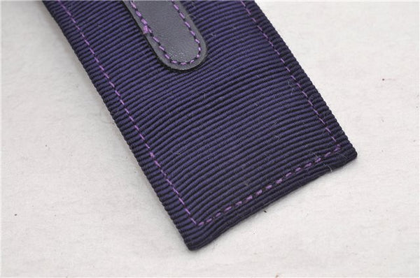 Authentic Salvatore Ferragamo Vara Nylon Leather Belt 23.6-28.5" Purple 0838G