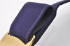 Authentic Salvatore Ferragamo Vara Nylon Leather Belt 23.6-28.5" Purple 0838G