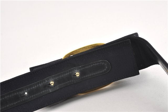 Authentic Salvatore Ferragamo Vara Nylon Leather Belt 24-28.7