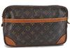 Auth Louis Vuitton Monogram Compiegne 28 Clutch Hand Bag M51845 LV Junk 0840D