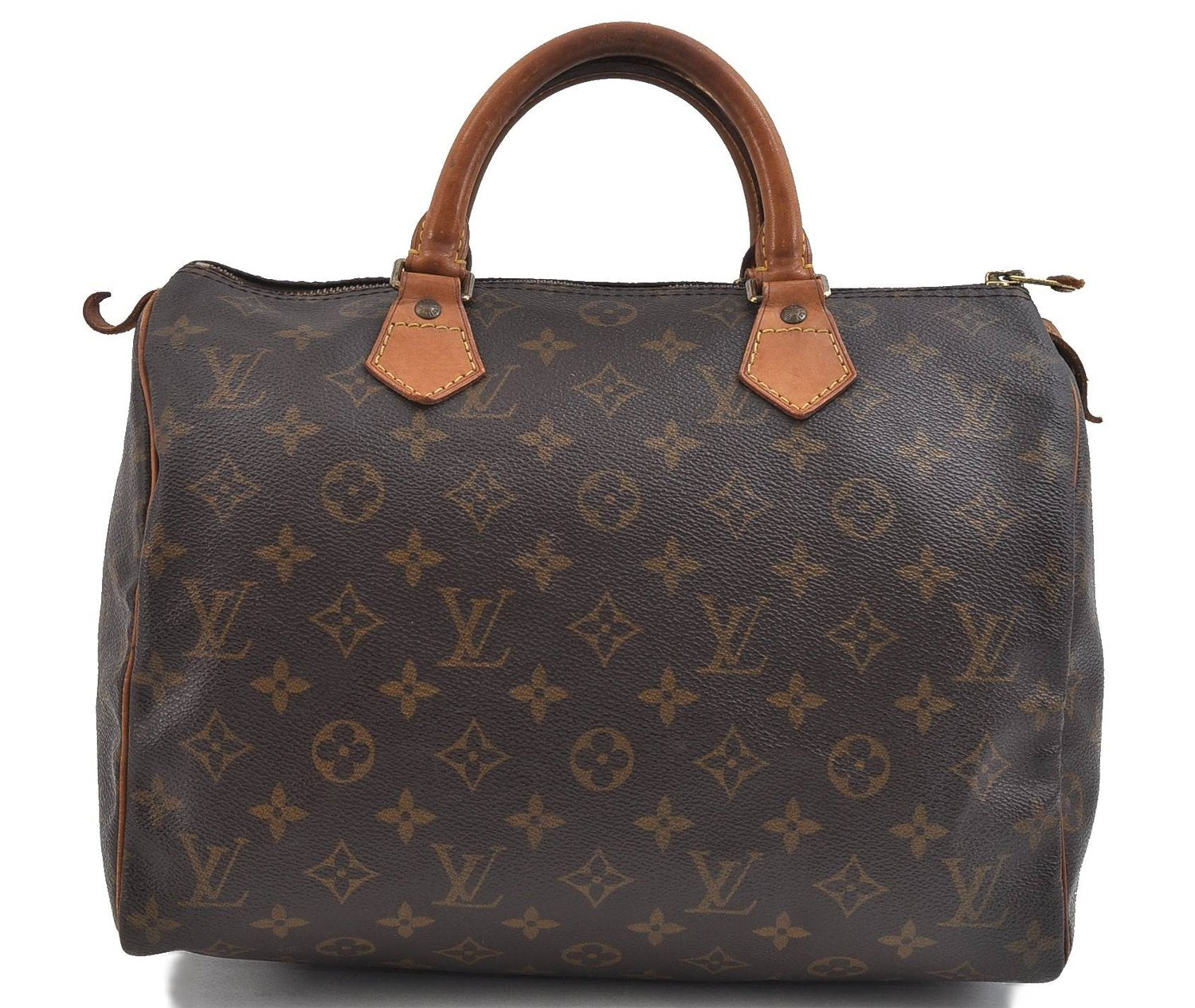Authentic Louis Vuitton Monogram Speedy 30 Hand Bag M41526 LV 0841D