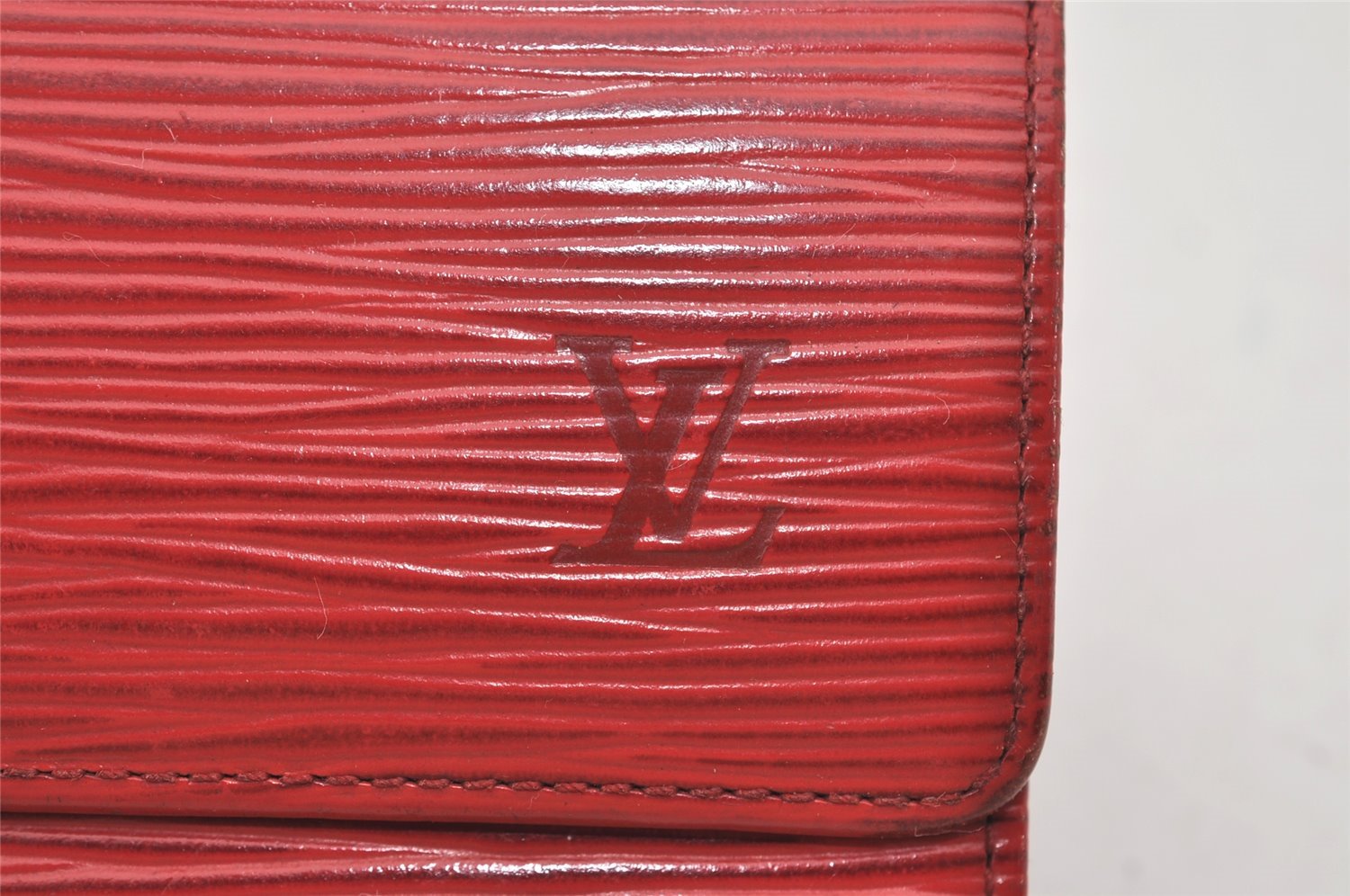 Auth Louis Vuitton Epi Pochette Porte Monnaie Credit Wallet Red M63577 LV 0841I