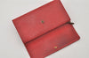 Auth Louis Vuitton Epi Pochette Porte Monnaie Credit Wallet Red M63577 LV 0841I