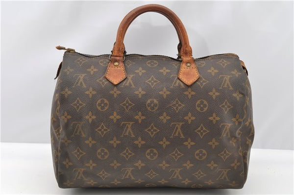 Authentic Louis Vuitton Monogram Speedy 30 Hand Boston Bag M41526 LV 0842G