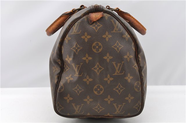 Authentic Louis Vuitton Monogram Speedy 30 Hand Boston Bag M41526 LV 0842G