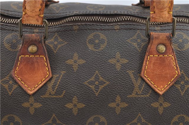 Authentic Louis Vuitton Monogram Speedy 30 Hand Boston Bag M41526 LV 0842G