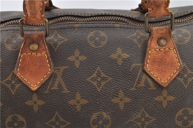 Authentic Louis Vuitton Monogram Speedy 30 Hand Boston Bag M41526 LV 0842G