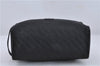 Authentic GUCCI Clutch Hand Bag Pouch Purse Canvas Leather Black 0843D