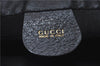 Authentic GUCCI Clutch Hand Bag Pouch Purse Canvas Leather Black 0843D