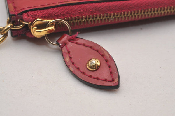 Authentic Louis Vuitton Vernis Pochette Cles NM Coin Purse Case M91669 Red 0843I