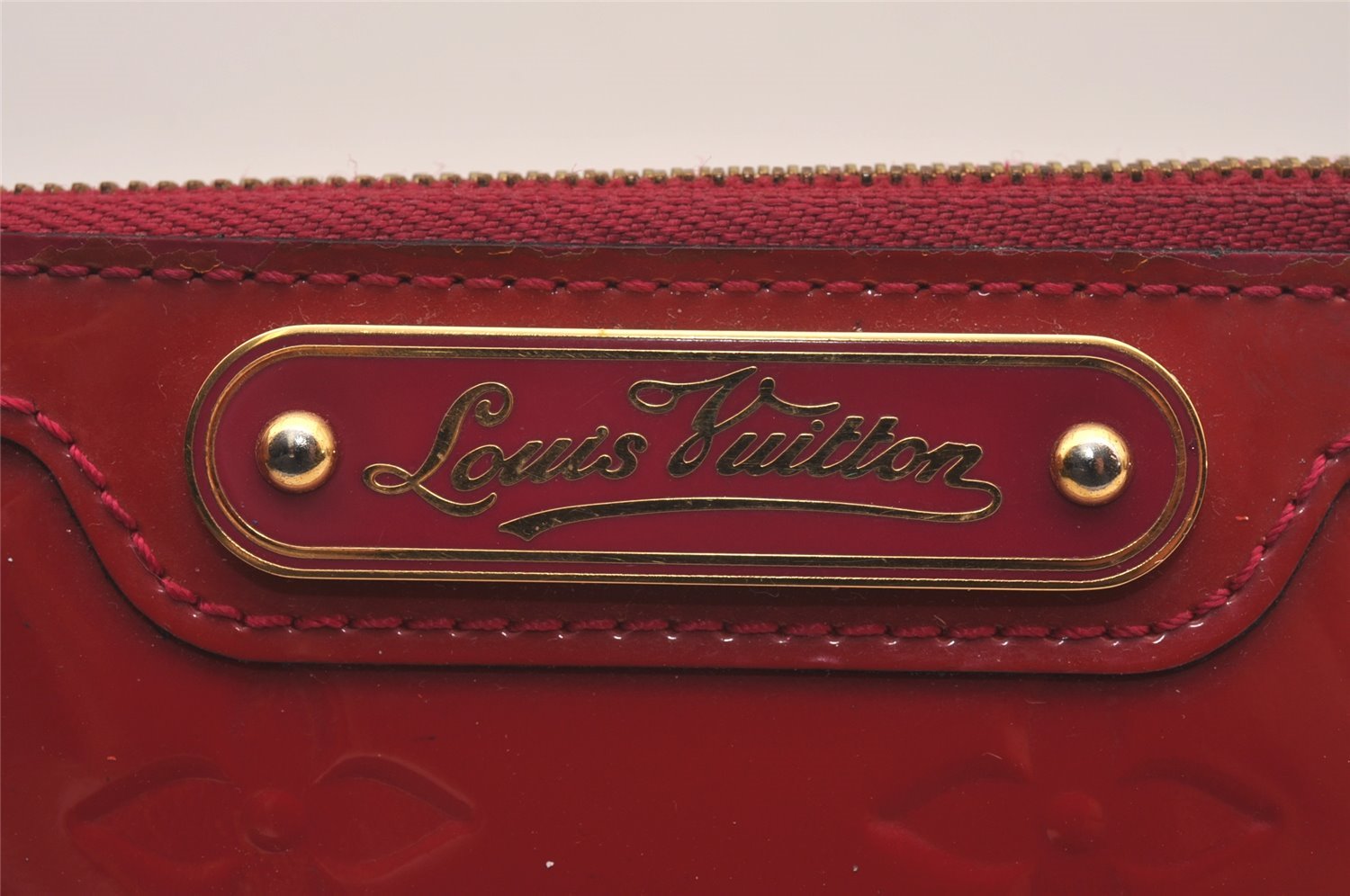 Authentic Louis Vuitton Vernis Pochette Cles NM Coin Purse Case M91669 Red 0843I