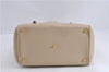 Authentic GUCCI Vintage Bamboo 2way Hand Shoulder Bag Leather Beige 0844D