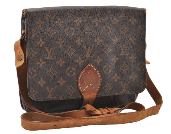 Authentic Louis Vuitton Monogram Cartouchiere GM M51252 Shoulder Cross Bag 0844G