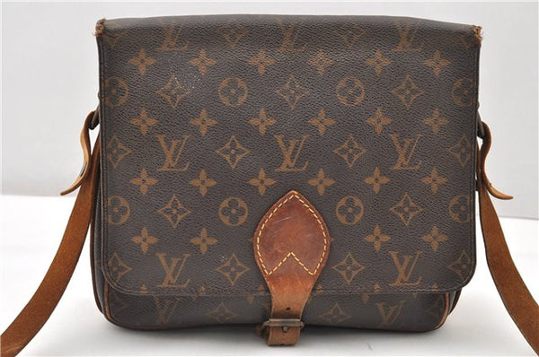 Authentic Louis Vuitton Monogram Cartouchiere GM M51252 Shoulder Cross Bag 0844G