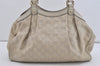 Authentic GUCCI Guccissima Sukey Shoulder Tote Bag GG Leather 211944 White 0846I