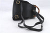 Authentic GUCCI Bamboo Backpack Suede Leather Black 0847D